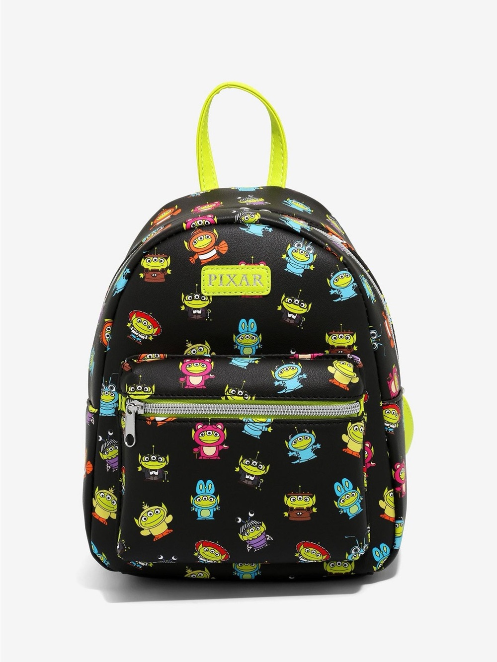 Loungefly Black Disney  Pixar Alien Mini Backpack with Neon Accents